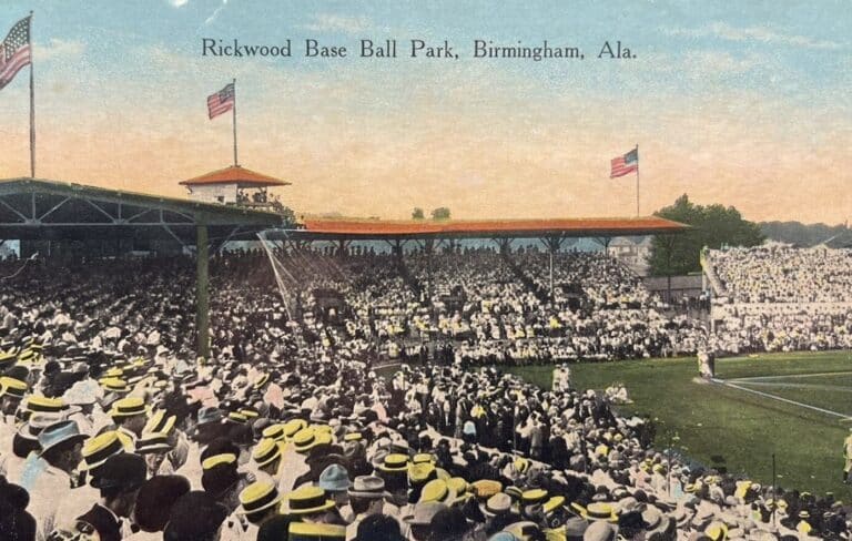 1910-08-18-Rickwood Base Ball Park Color Postcard