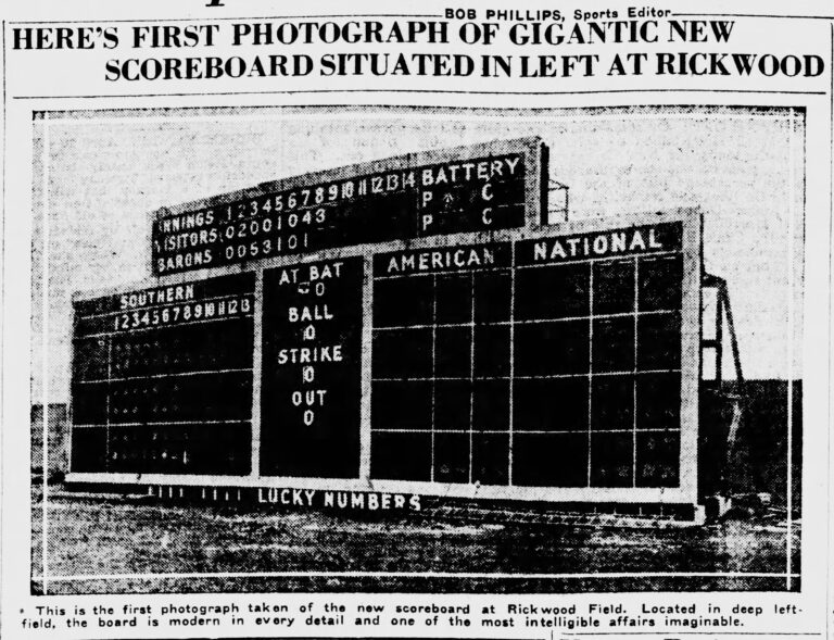 1928-04-11-The_Birmingham_Age_Herald_Wed__Apr_11__1928_ New Scoreboard at Rickwood Field