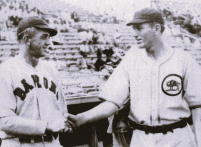 1931 Dizzy Dean and Ray Caldwell pitchers dueled at Rickwood Field in the 1931 Dixie Series