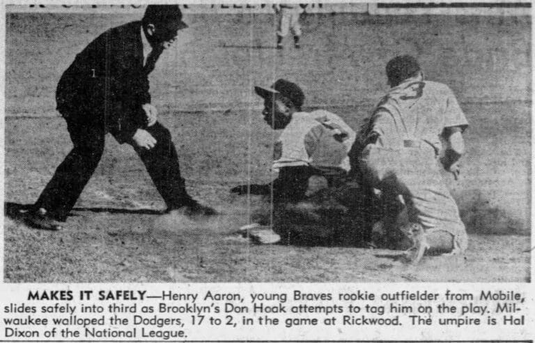 1954 Henry Aaron Among First Black Players to Play at Rickwood Field - Birmingham_Post_Herald_Sat__Apr_3__1954_